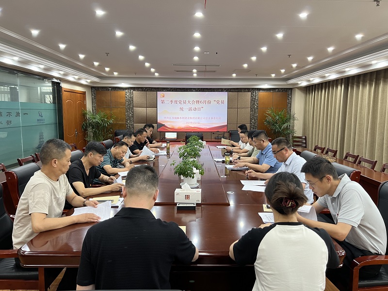 水建集团党总支开展第二季度党员大会暨6月份“党员统一活动日”活动