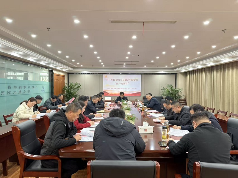 水建集团党总支开展第一季度党员大会暨三月份党员“统一活动日”活动